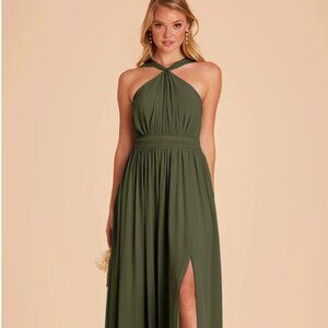 Birdy Grey Kiko Chiffon Dress - Olive Size Medium